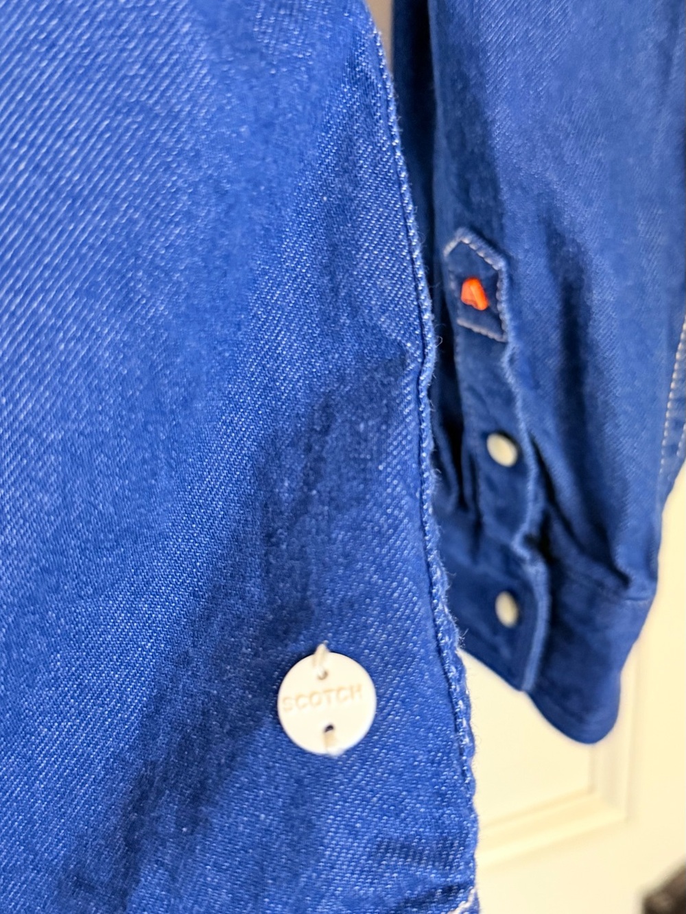 Scotch & Soda Indigo Blue Western Denim Shirt - Picture 2 of 7